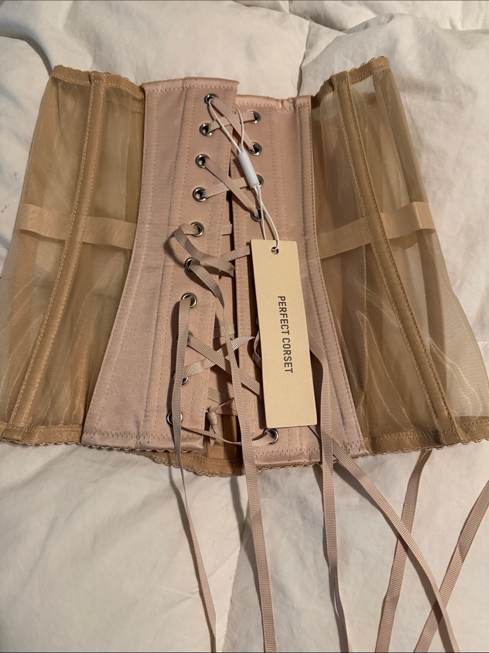 Women's Mesh Waist Cincher in Nude